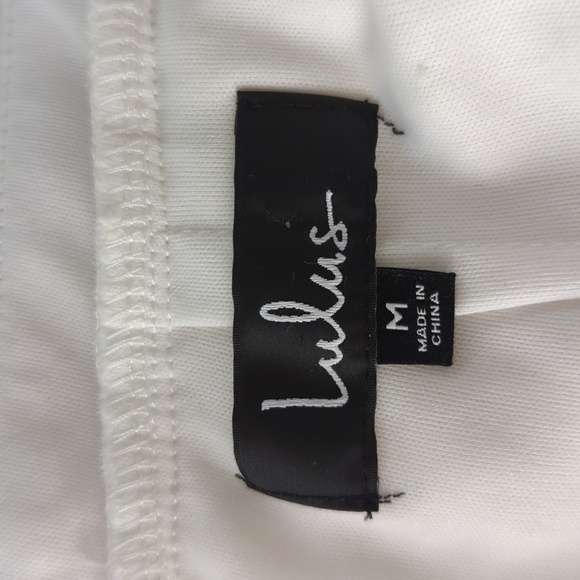 NWT Lulus Lace Maxi Wedding Dress White M formal bohemian bride classic spring - Picture 6 of 8